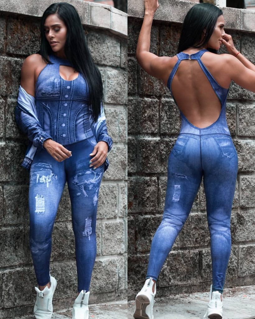 JUMSUIT HALTER DENIM E318-10