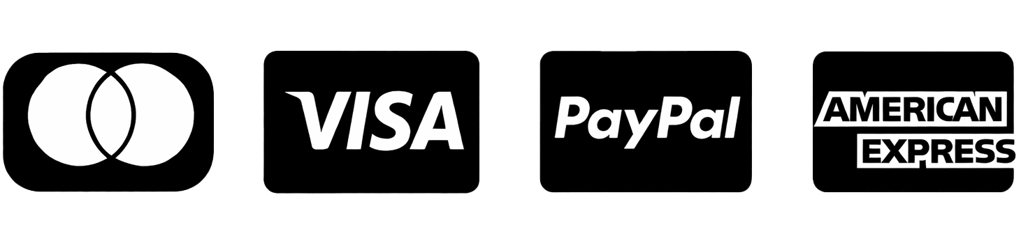 Métodos de pago aceptados: Mastercard, Visa, PayPal, American Express