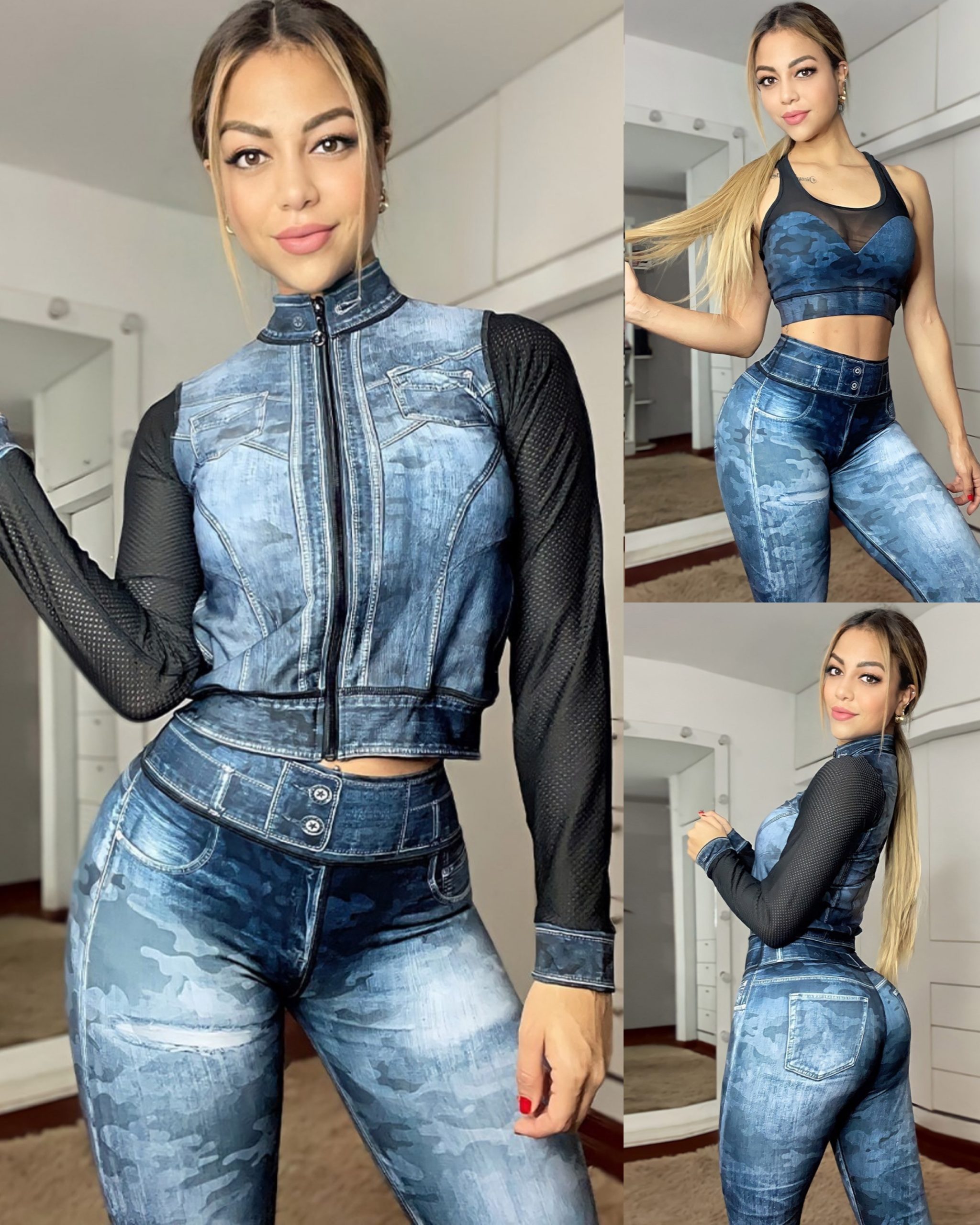 3PC SET MULTI DENIM 724-4A