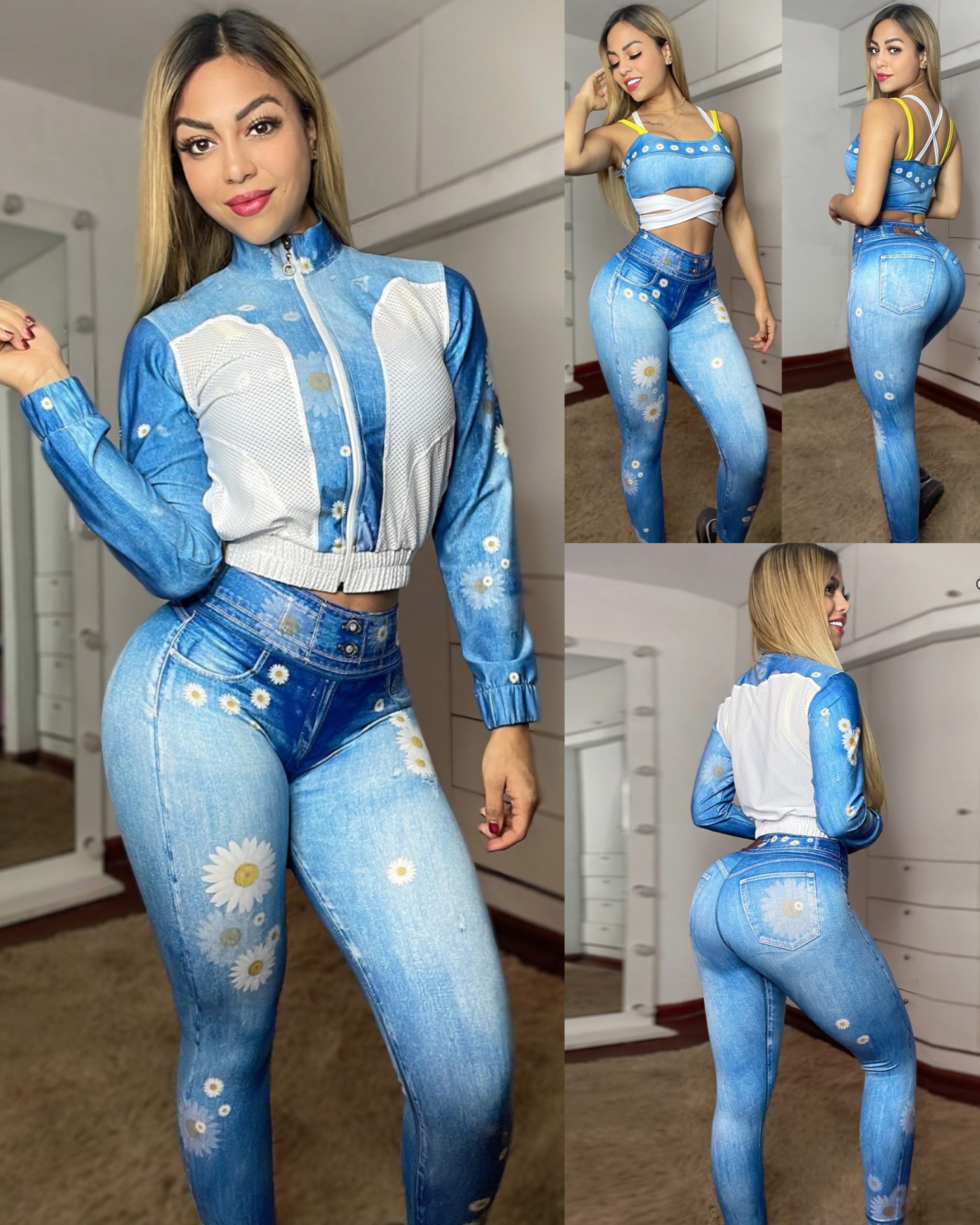 3PC SET BLUE DENIM 854-1A