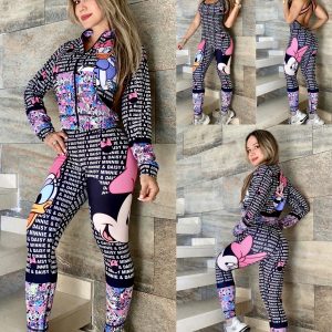 2PC SET JUMPSUIT CARTOONS E322A