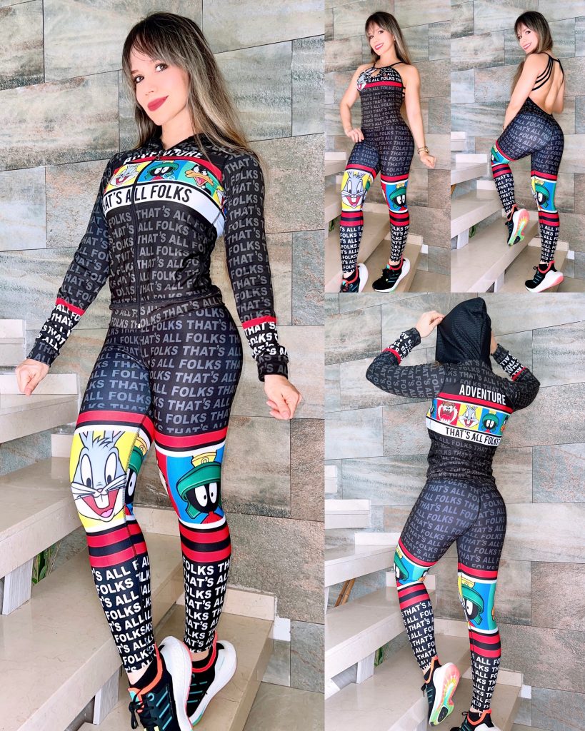 2PC SET JUMPSUIT CARTOONS E422-1A