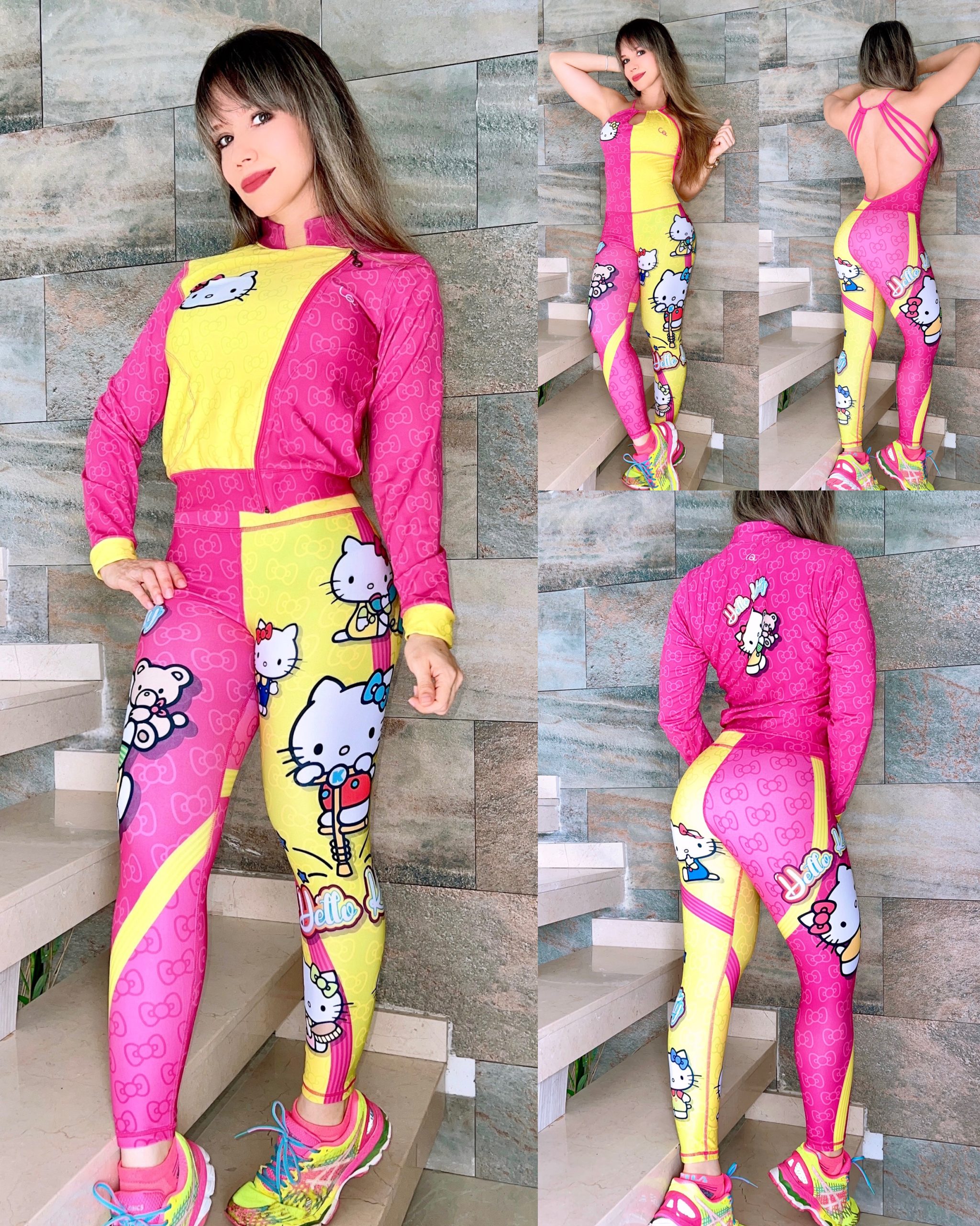 2PC SET JUMPSUIT CARTOONS E422-2A